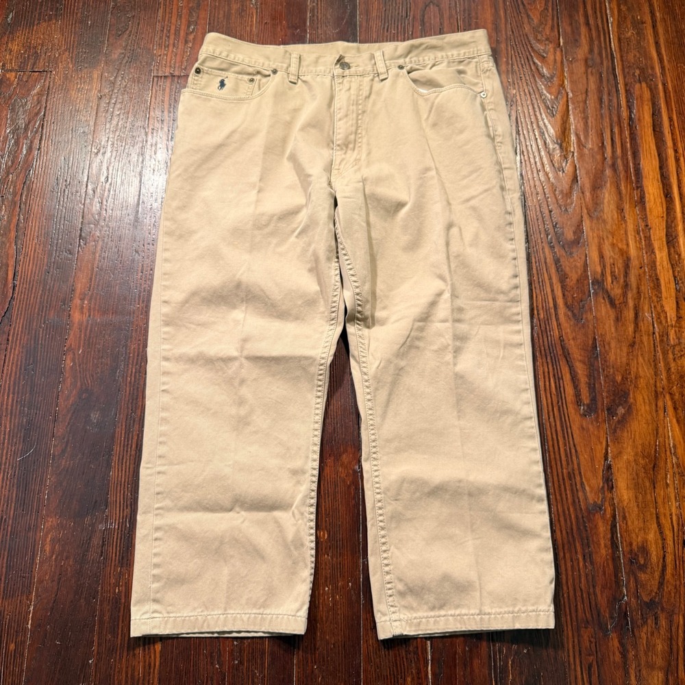 Polo Ralph Lauren Pants Mens 38x24 Khaki 650 Straight Chino‎